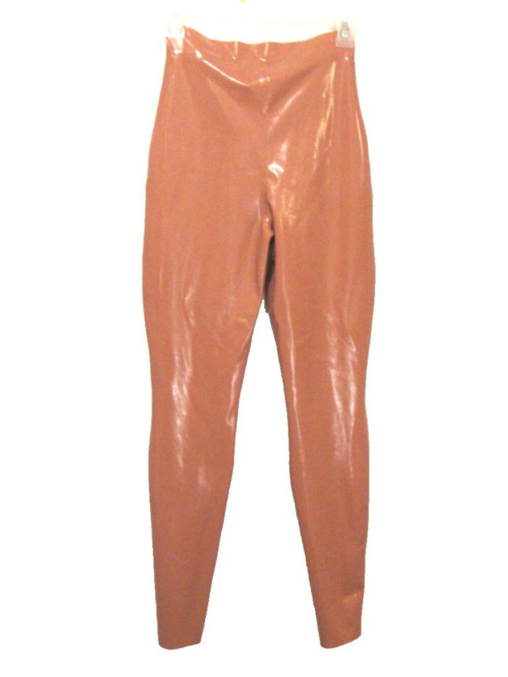 Atsuko Kudo Latex Leggings Supatex Light Brown w/ short back zip, M, Excellent